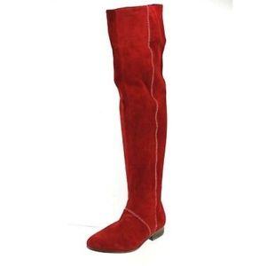 Free People Red Suede OTK Boots